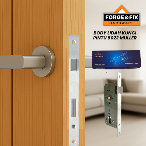 [1SET] MULLER Body Lidah Biasa Kunci Pintu Rumah Stainless SUS304 8022