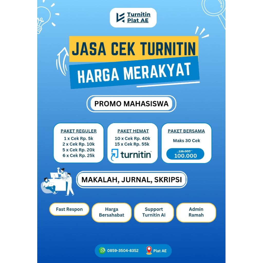 Cek Turnitin AI Murah || Cek Plagiasi Amanah 24 Jam