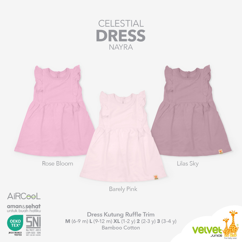 Velvet Junior Celestial Dress - Dress Anak Nayra - Celestial 9