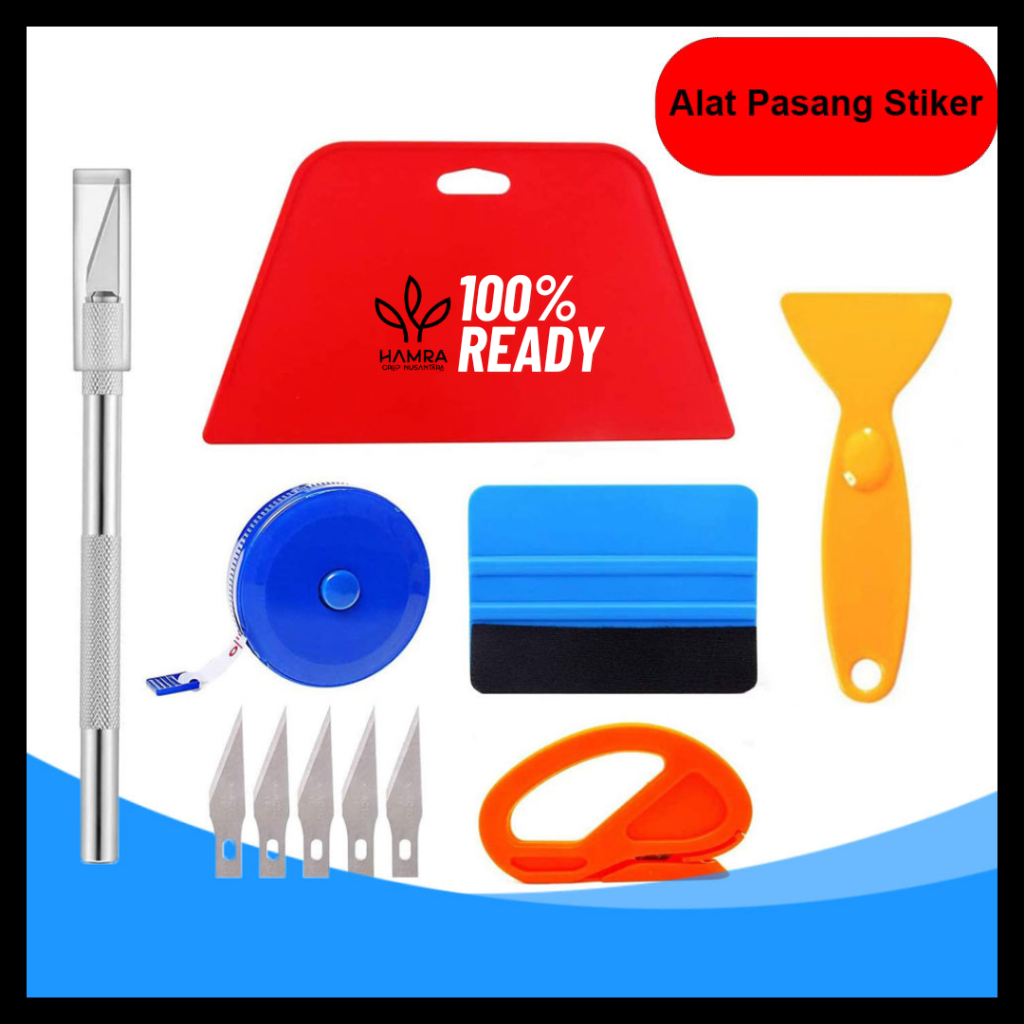 Set Alat Pasang Sticker / Alat Pasang Kaca Film / Rakel Sticker / Rakel Set / Scraper Kape