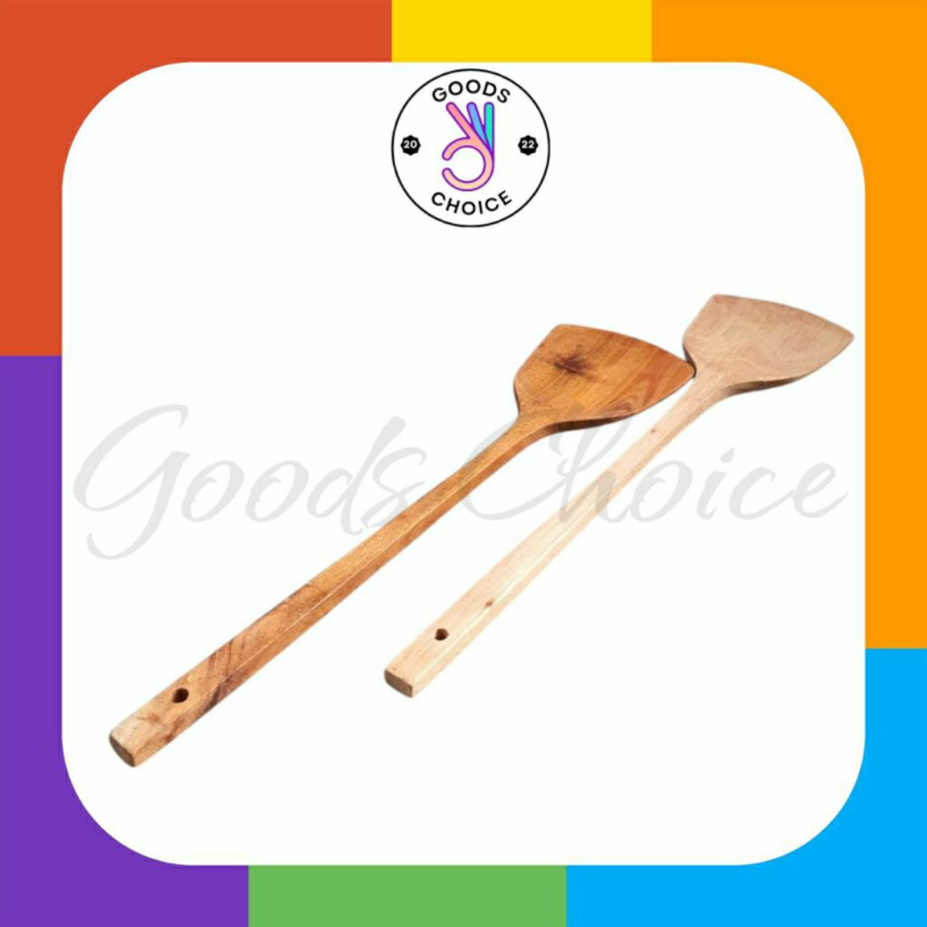 Sudip Kayu Mahoni P39 / Sutil Kayu / Sendok Goreng Kayu Mahoni / Spatula Kayu Mahoni / Centong Kayu 