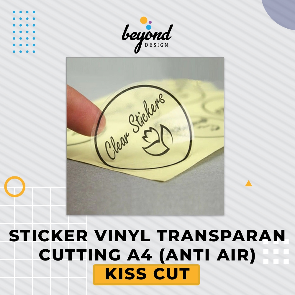 

Sticker Transparent untuk Label Kemasan Custom Cutting Kiss Cut / Stiker Transparan Custom