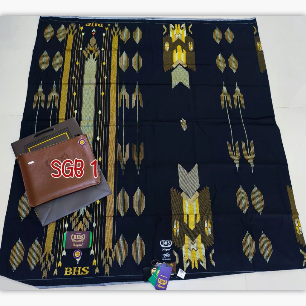 SARUNG BHS ROYAL SGB GOLD HITAM KUNING LIMITED EDITIONS
