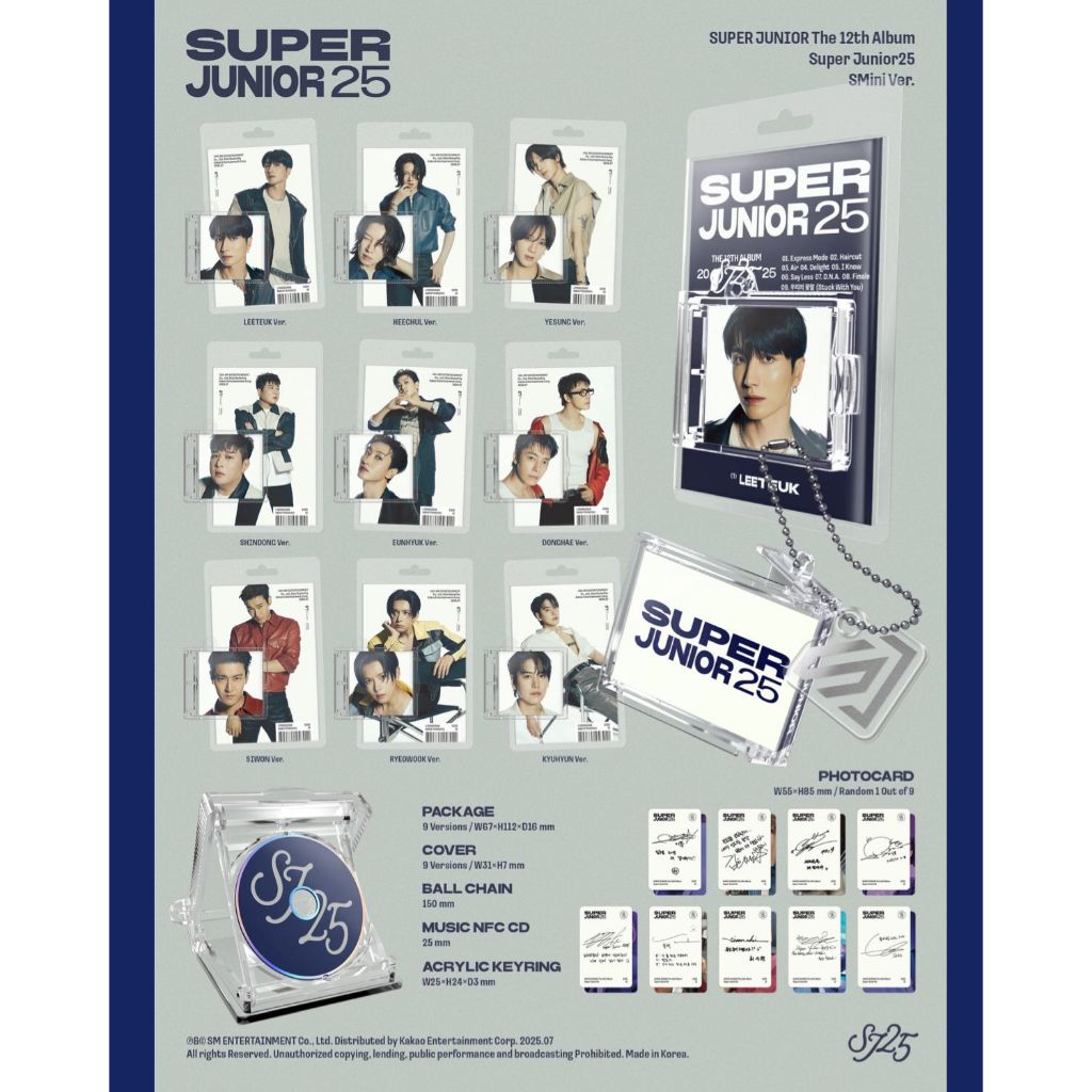 [BOOKED] THE 12TH ALBUM SUPER JUNIOR - SUPER JUNIOR25 SUJU 25 2025 VER VERSI SMINI SMART PB PHOTOBOO