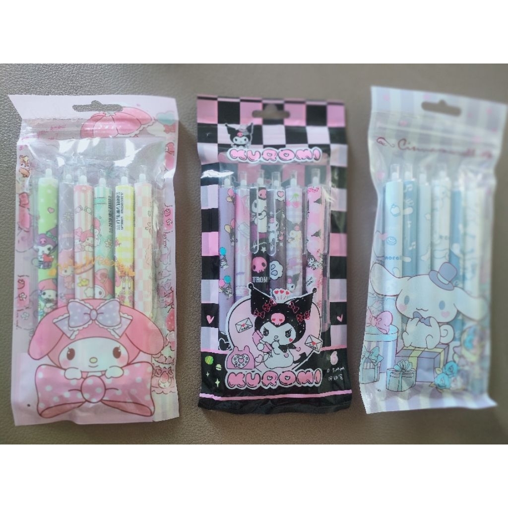 

pulpen bolpen pen set Sanrio isi 6