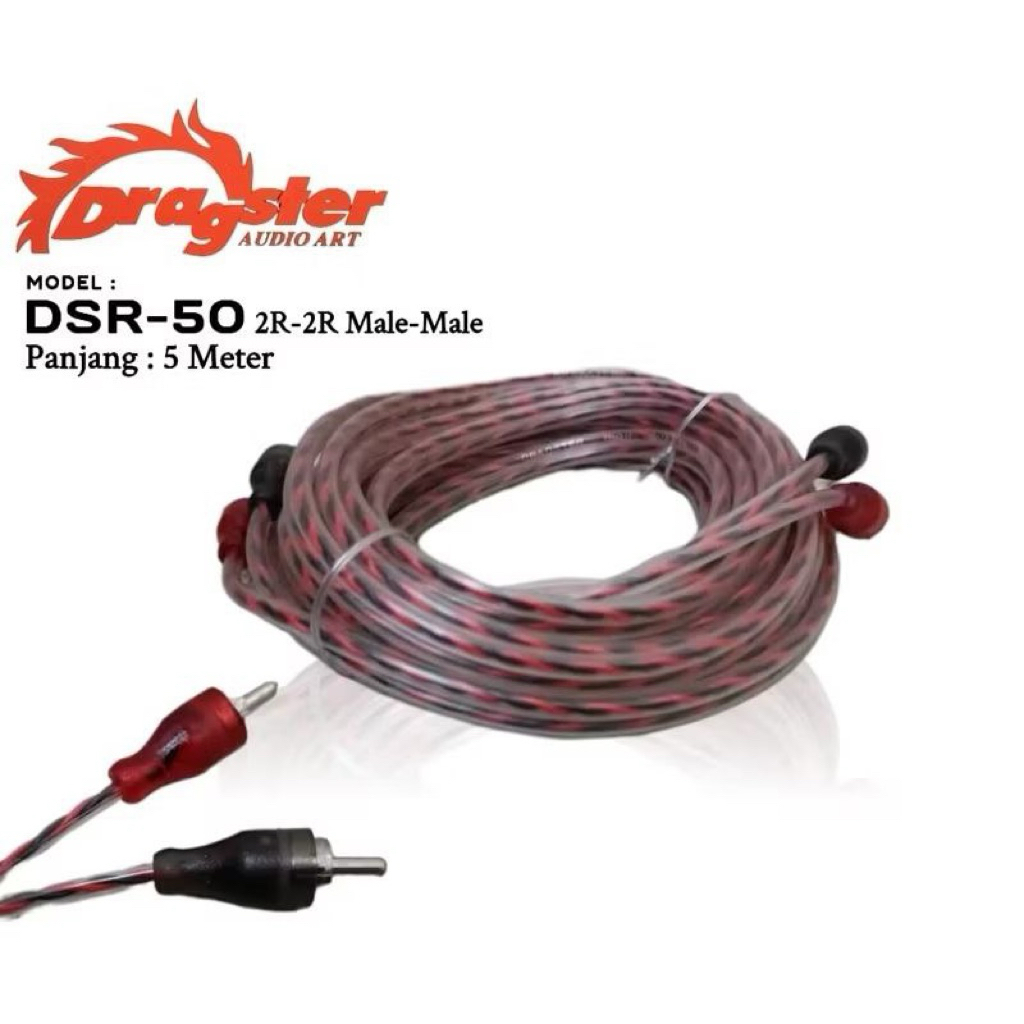 KABEL RCA MERK DRAGSTER DSR 50 PANJANG 5METER
