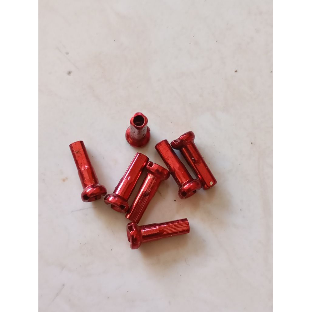 nepel sepeda warna merah anodize