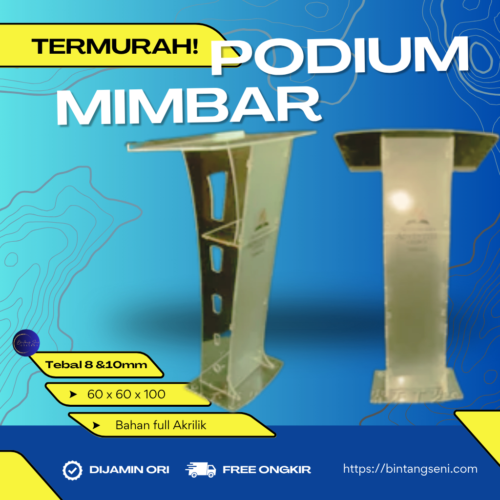 Podium Mimbar Masjid Mewah Akrilik