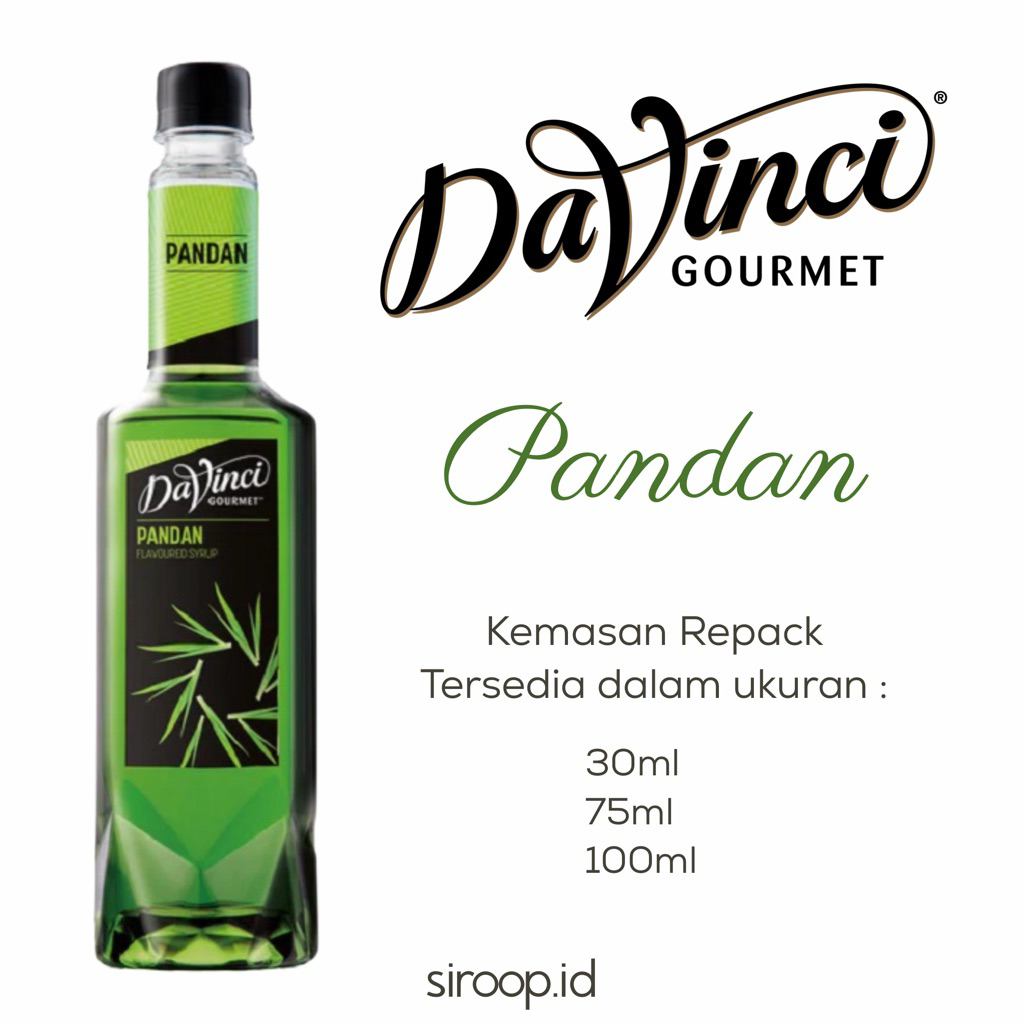 

Davinci Pandan Syrup Flavour Repack 30ml 75ml 100ml