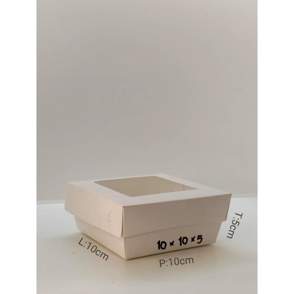 

10pcs LUNCHBOX IVORY MIKA 10X10X5 CM FOODGRADE