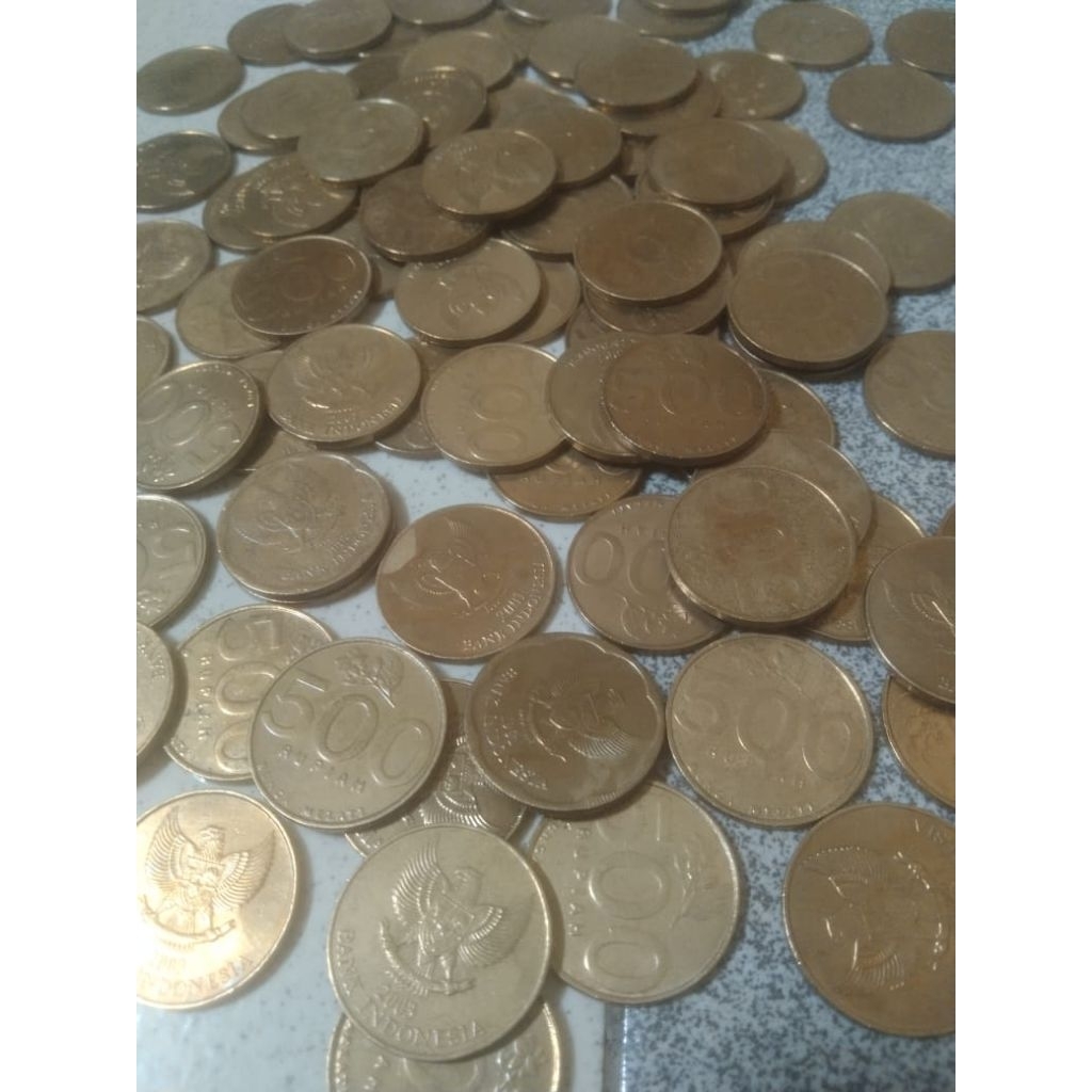 koin Indonesia Rp500 kuning