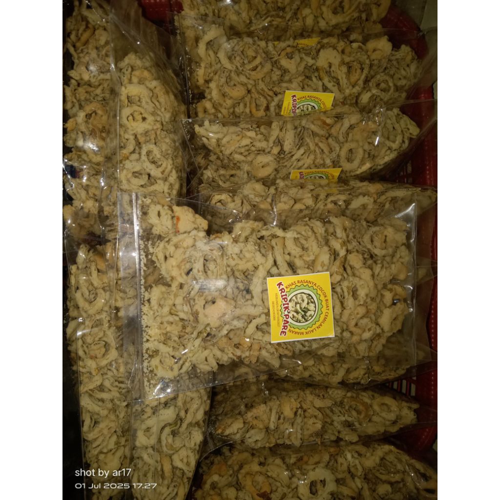 

(100gram) KRIPIK PARE tidak pahit,gurih,renyah,cocok buat lauk makan,sehat