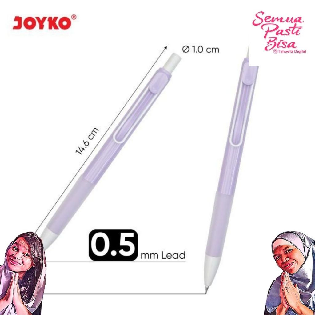 

Pensil Mekanik Joyko 0,5 mm MP-54 - Joyko Mechanical Pencil 0.5mm