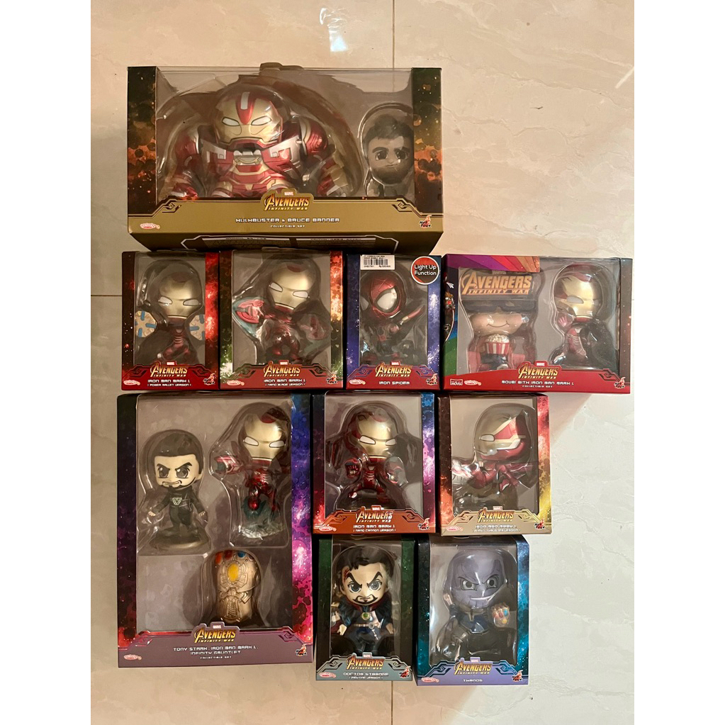 Hot Toys Cosbaby Infinity Wars Hulkbuster/Iron Man/Spider Man