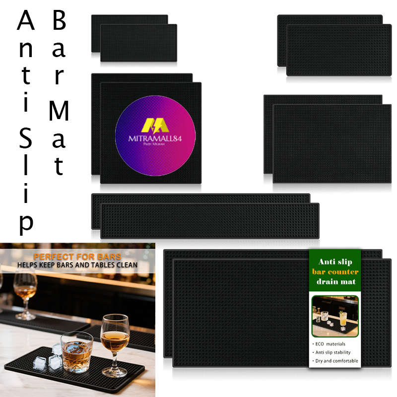 Bar Mat Rubber Spill Proof Anti Slip Tatakan Gelas Alas Meja