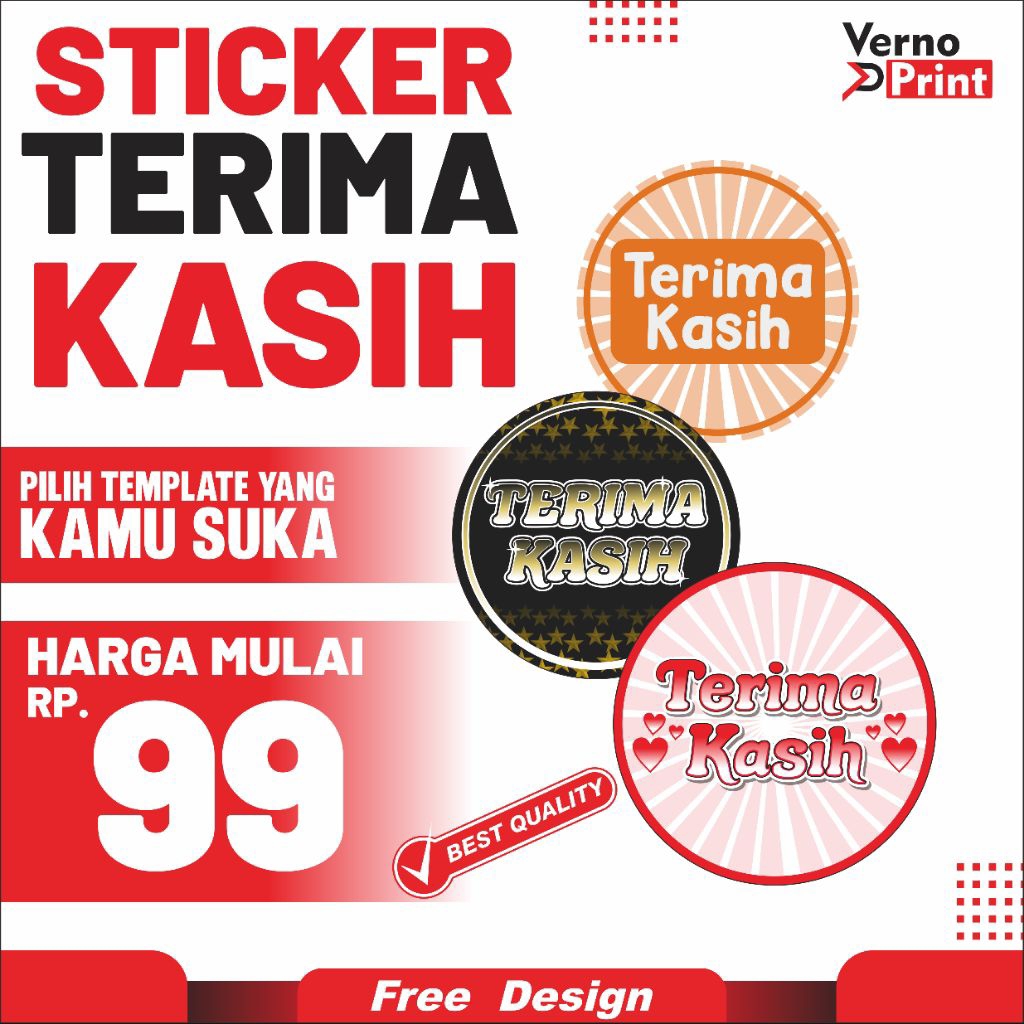 

Sticker Label Terimakasih Cocok Untuk Kemasan Box/Botol/Plastik Dan Lain Lain