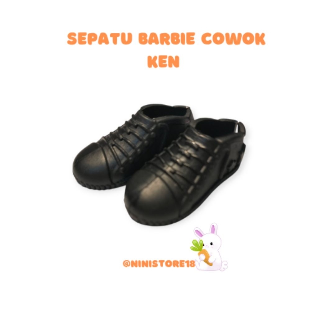 SEPATU BARBIE KEN BARBIE COWOK MOTIF BINTANG HITAM
