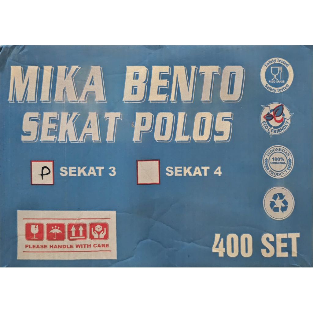 Mika Bento Sekat 3 Hitam / Tray Bento Sekat 3 Hitam