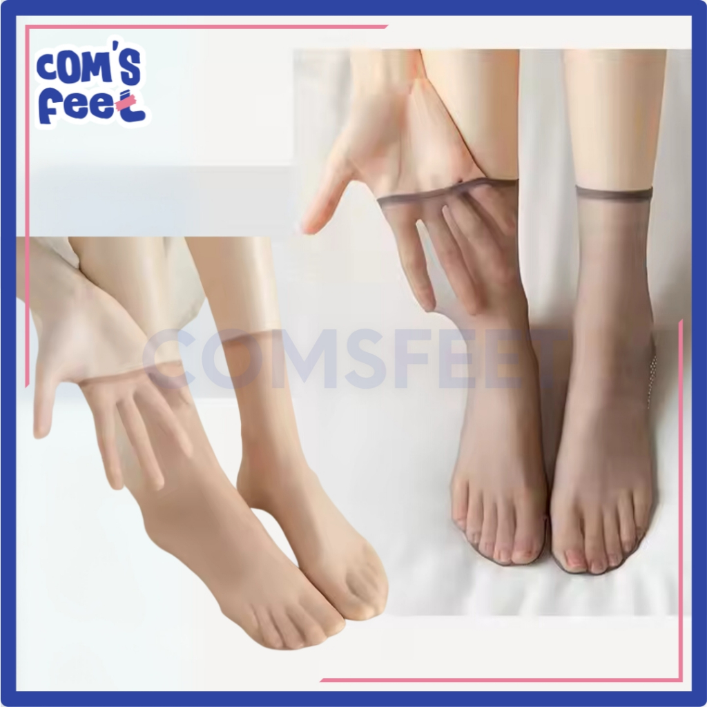 COMSFEET - Kaos Kaki Stocking Pendek Warna Kulit Anti Slip / Kaos Kaki Stocking Dewasa