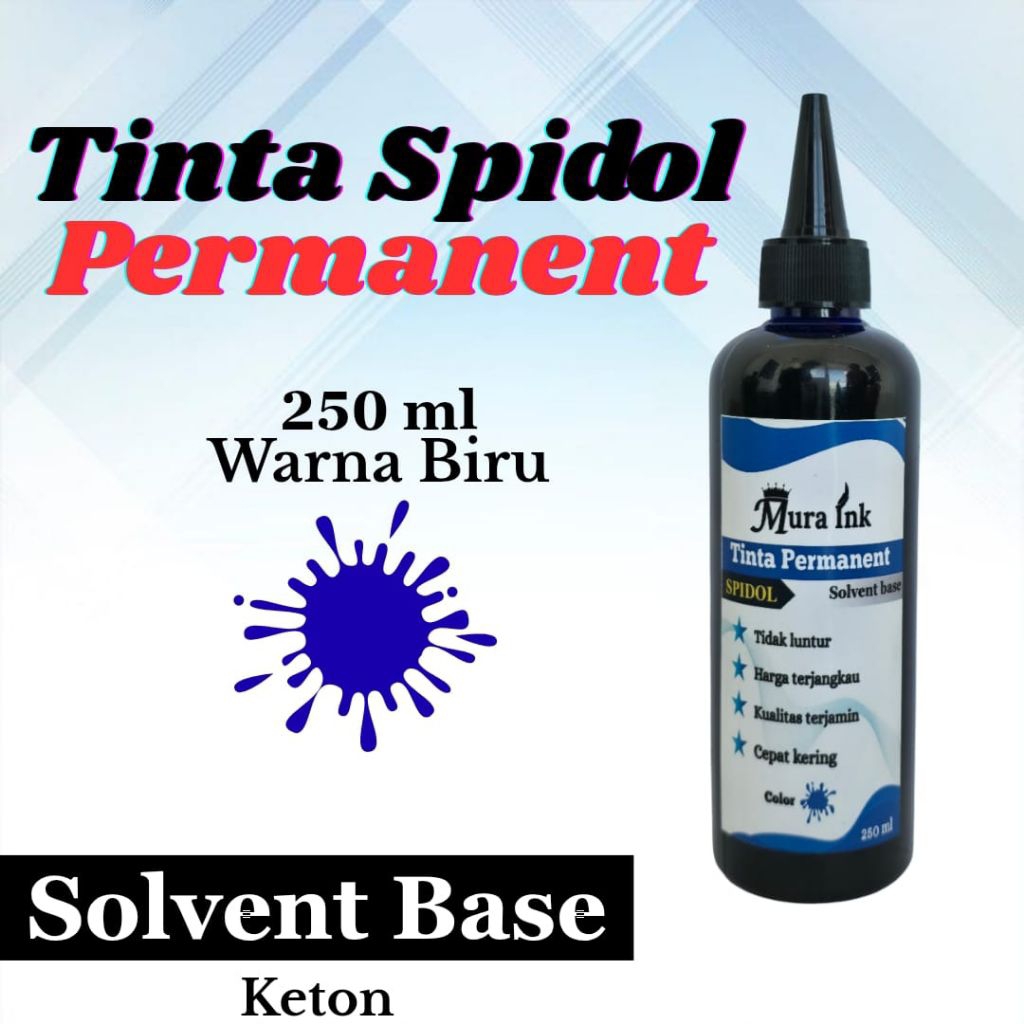 

Tinta spidol permanent biru 250 ml basis minyak mura ink