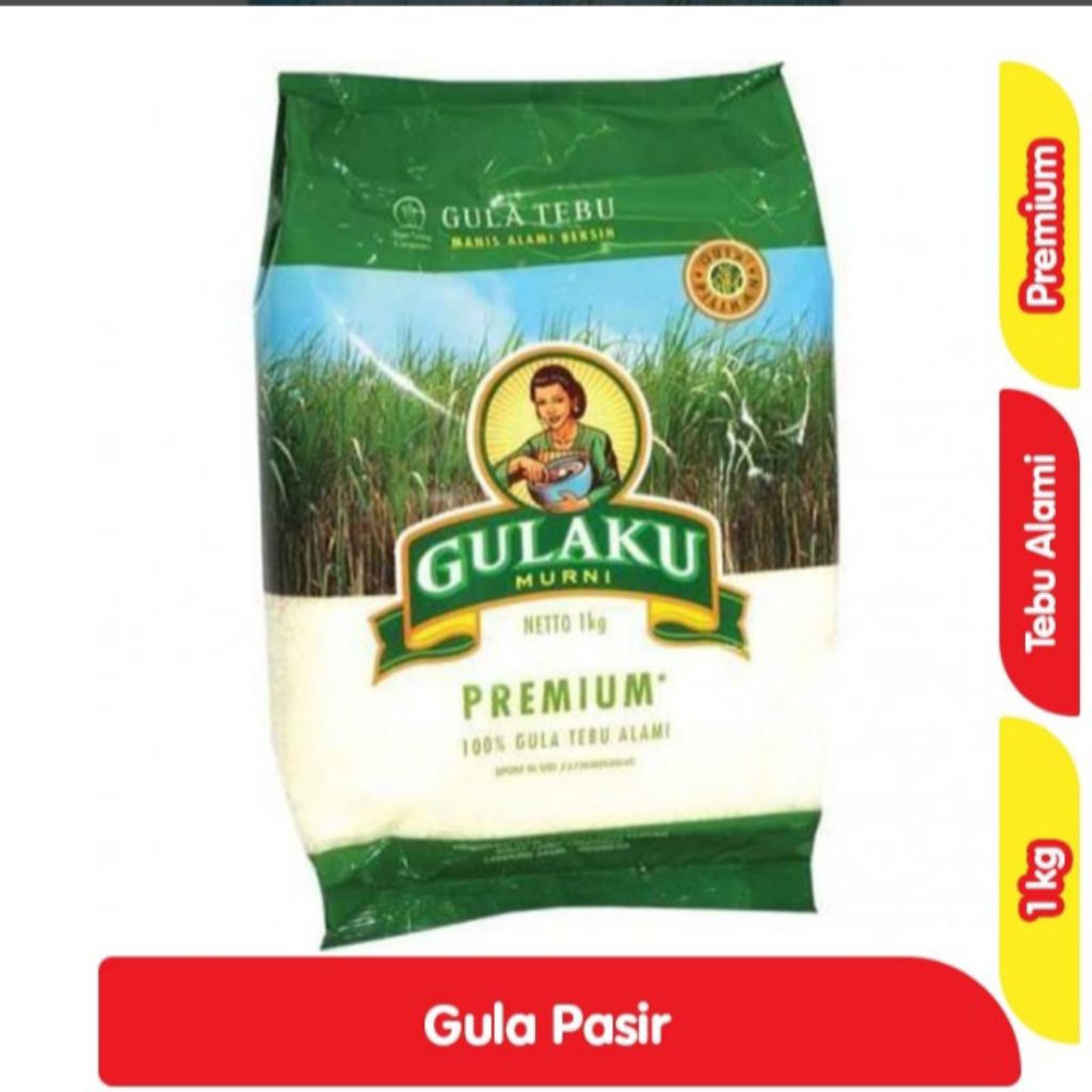 

GULAKU // GULA PASIR KEMASAN 1KG // GULA KRISTAL