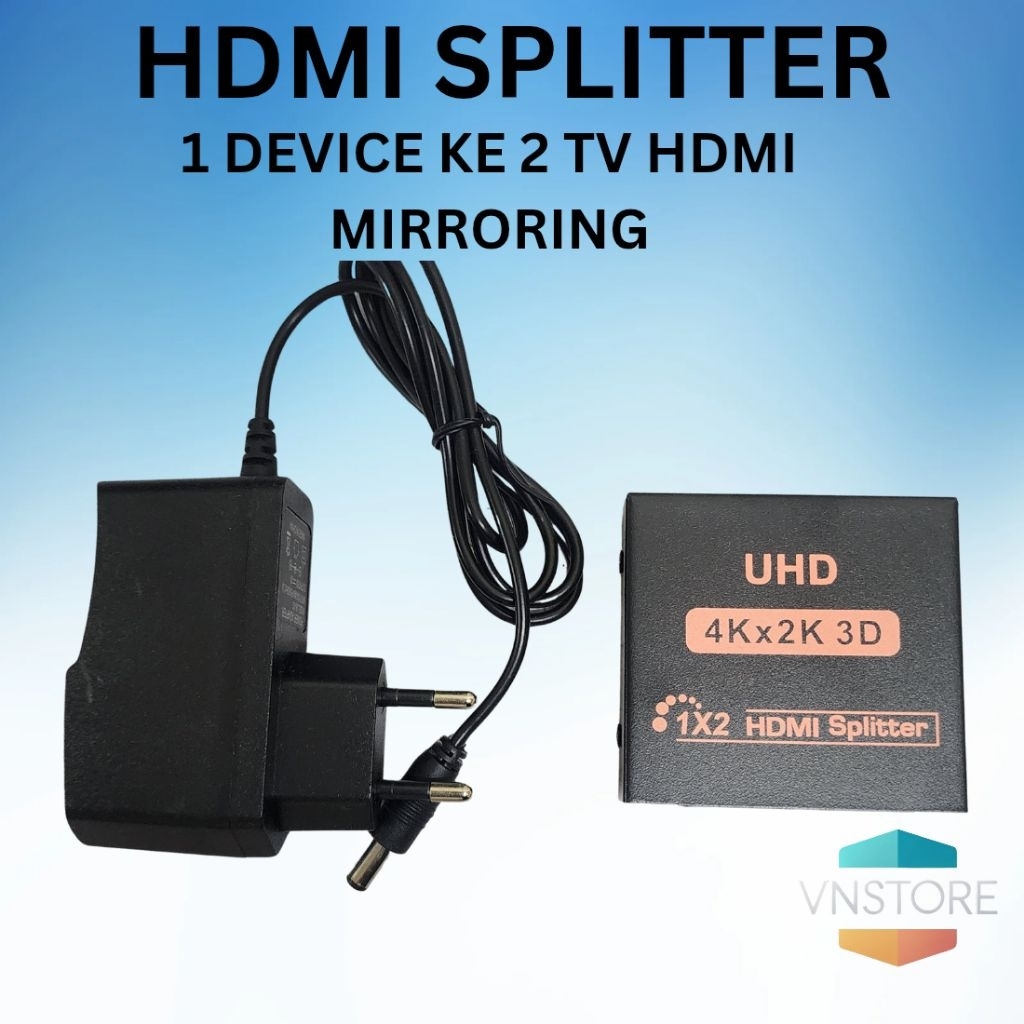 HDMI SPLITTER 2 PORT (1 INPUT 2 OUTPUT) Hdtv Splitter 1 Device ke 2 Tv Monitor Hdmi
