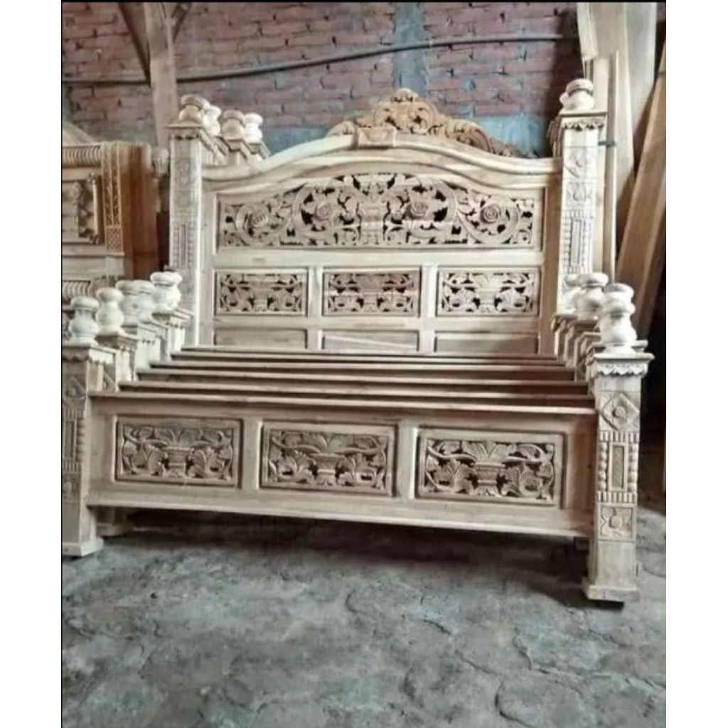 Dipan Rahwana Mentahan/Un Finishing Kayu Jati