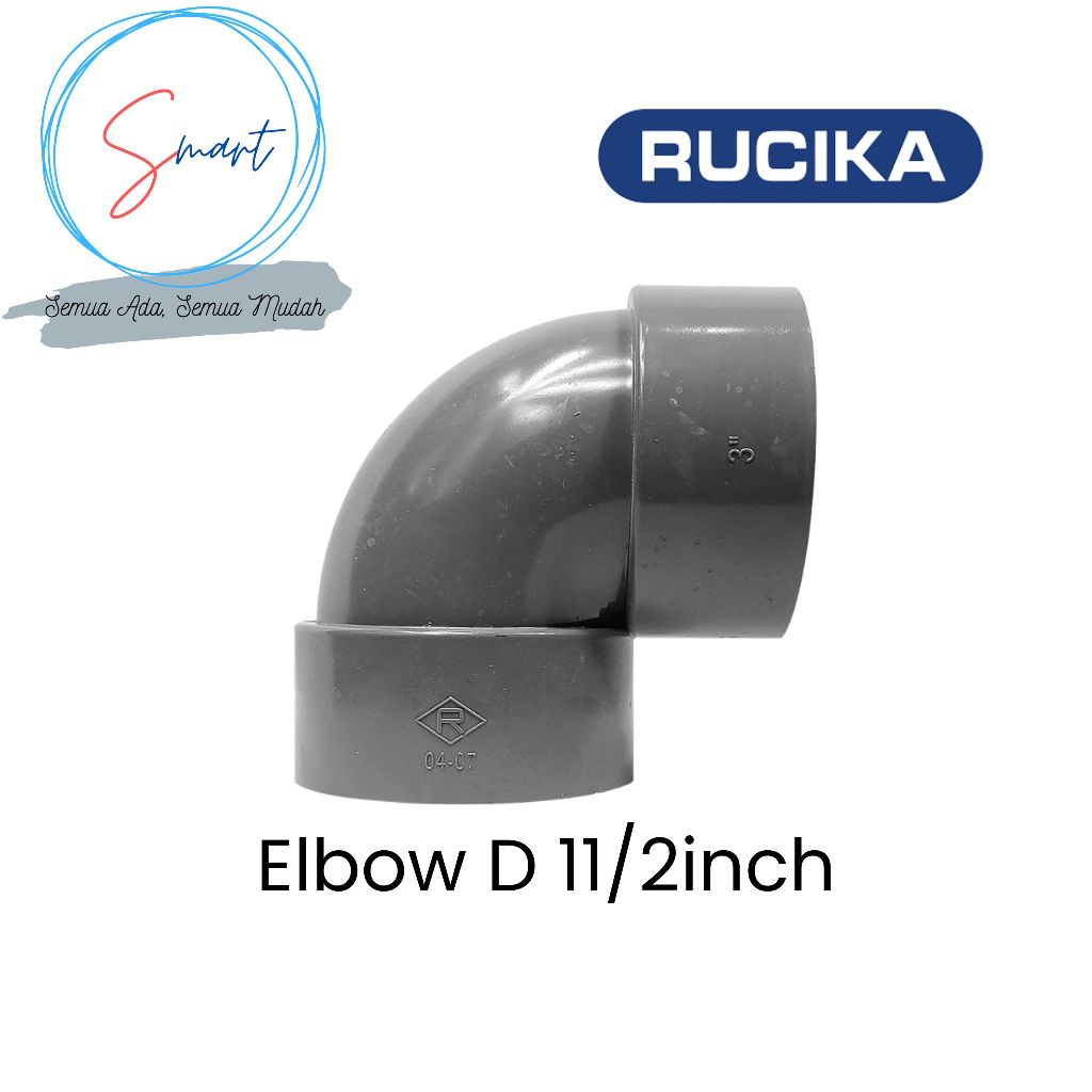 RUCIKA Elbow D 11/2 Inch Knee Sambungan Fitting Pipa PVC 11/2Inchi