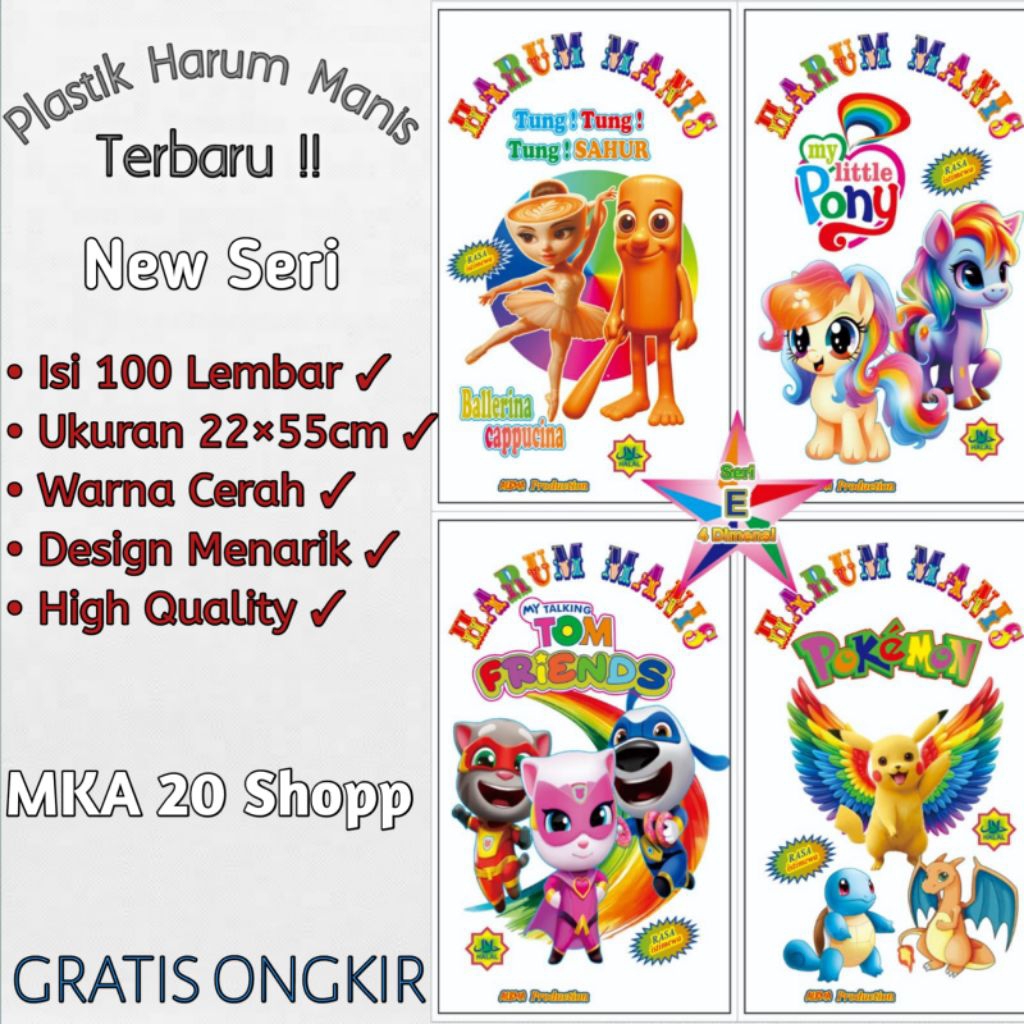 Plastik Harum Manis / Kemasan Gulali / Bungkus Gula Kapas / Plastik Arumanis / Pembungkus Cotton Can