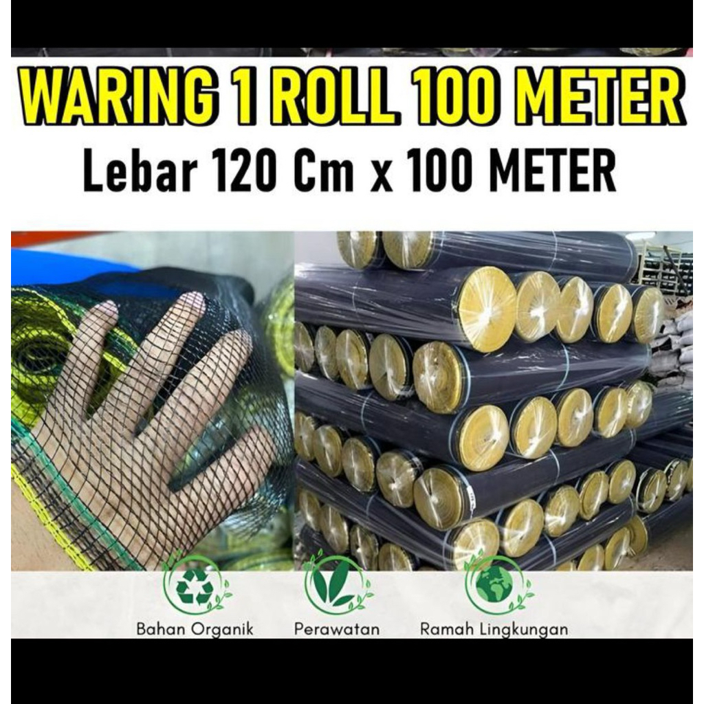 waring jaring TL 100m x 120 cm untuk pagar ayam waring serba guna