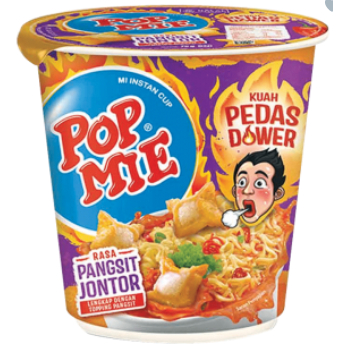 

POP MIE KUAH PEDAS DOWER RASA PANGSIT JONTOR