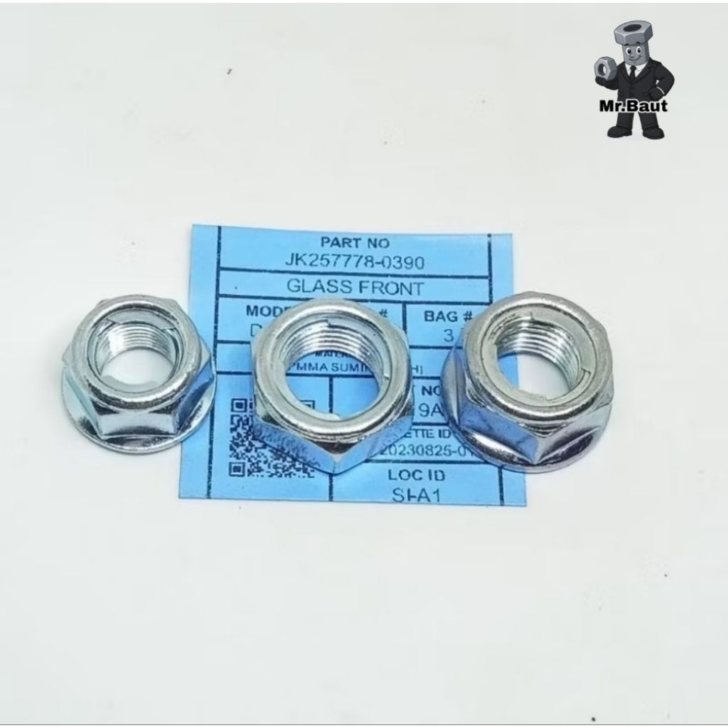 NUTS FLANGE LOCK MUR RODA DEPAN DAN BELAKANG M12 , M14 MUR RODA HONDA MATIC BAUT KUNCI 17  19  24