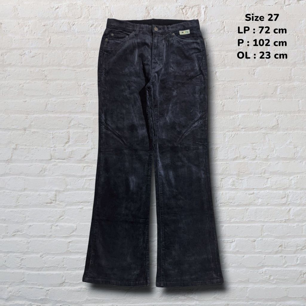 Size 27 Celana Panjang Longpants Corduroy Imari Dark Brown Bootcut Original Second Preloved #CJ946