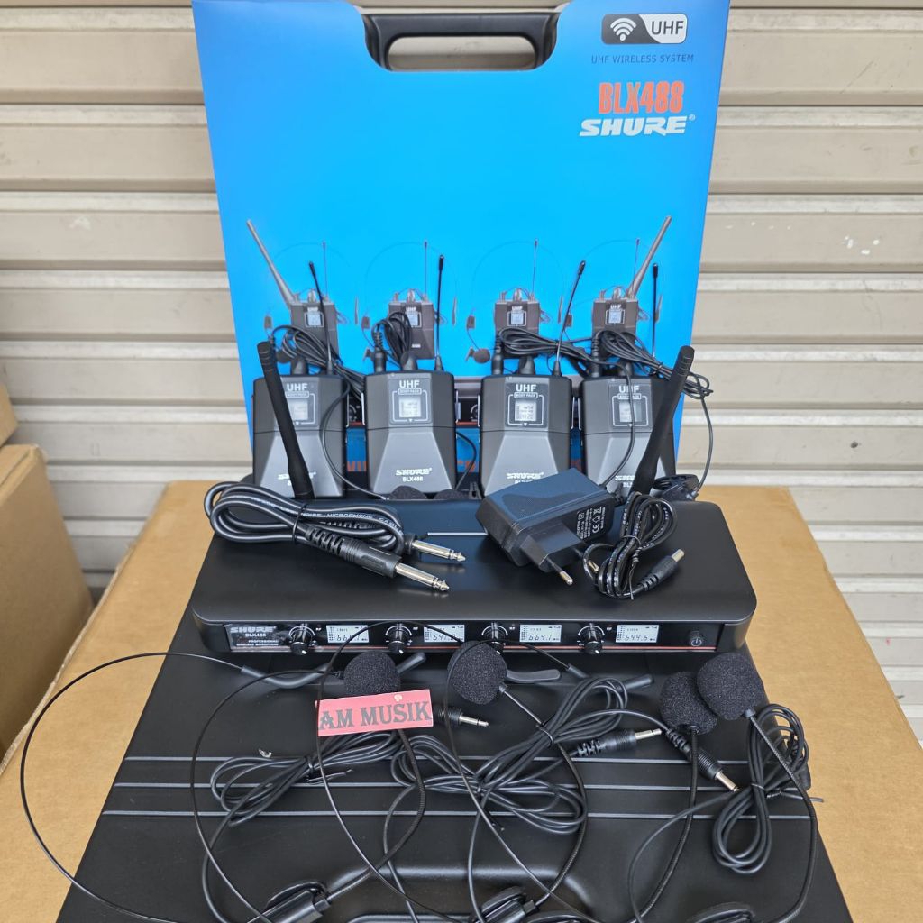 MIC WIRELESS SHURE BLX488 4 MIC CLIPON+HEADSET INCLUDE KOPER BLX 488
