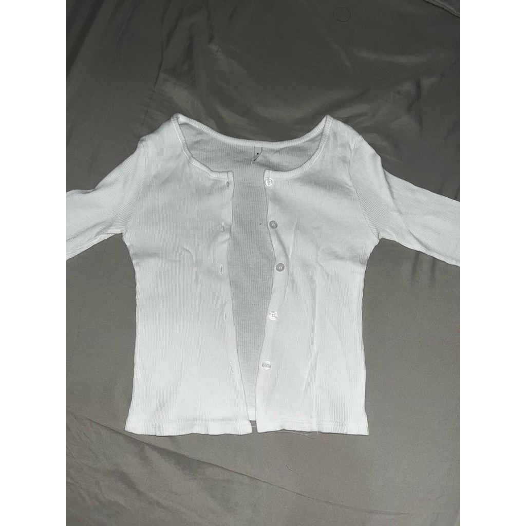 [preloved] white cardigan