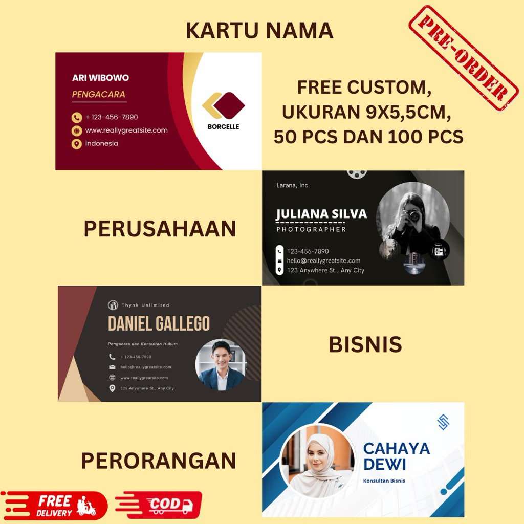 

COD ( isi 100pcs) kartu nama usaha /kartu nama murah / kartu nama perorangan / jual kartu nama instansi / kartu nama unik / kartu nama custom