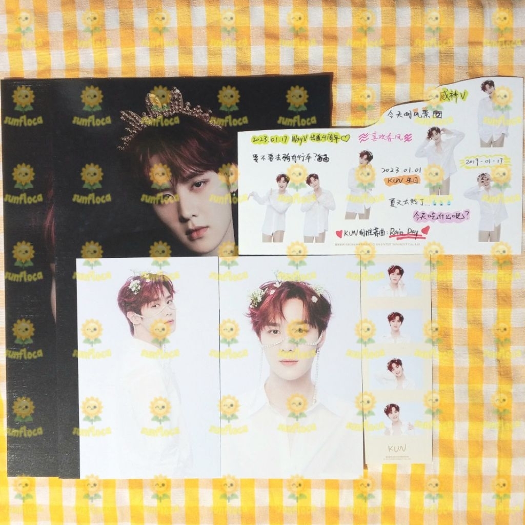 [READY STOCK] UNDERPRICE TAKE ALL ONLY KUN SET SG23 WAYV SEASON'S GREETINGS 2023 STICKER A4 PHOTO 4C