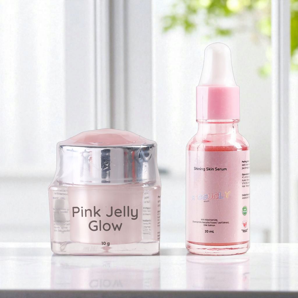 Anggunly Beauty Combo 2 Sweet Shine Pinky Jelly Glow Dan Shining Skin Serum Pelembab Pencerah Pengha