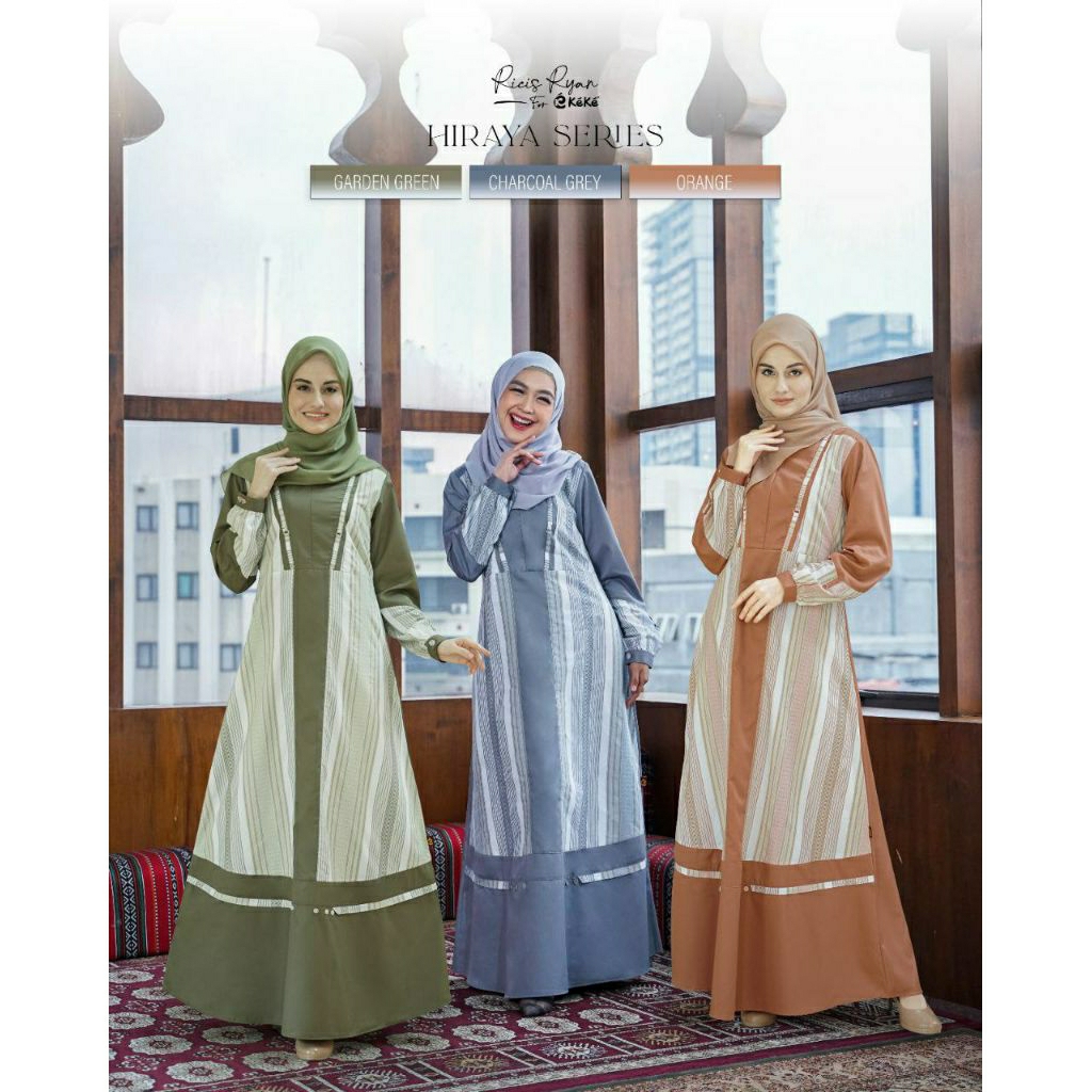 Gamis Keke Hiraya series/Busana Muslim Keke/Dress Daily/Gamis Murah/Gamis Keke Busana