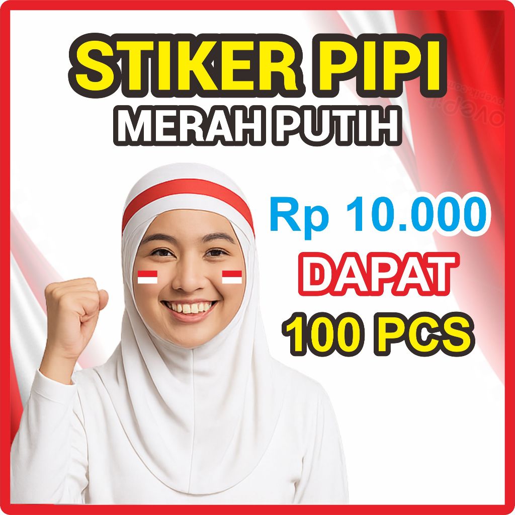 

Paket Stiker Pipi Merah Putih Rp 10.000 Dapat 100 Pcs
