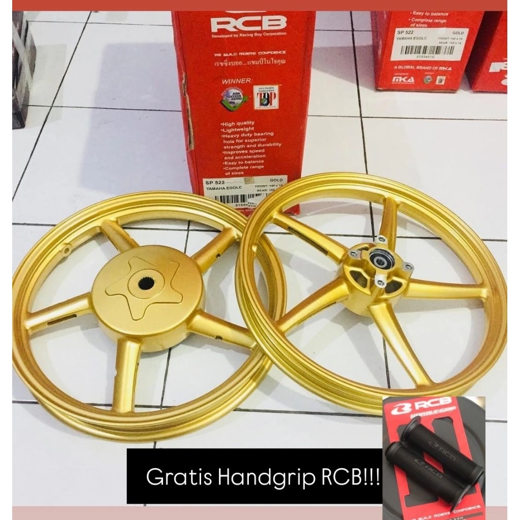 GRATIS GRIP Velg RCB RACING BOY SP522 gold yamaha mio m3 gear 125 xride fino blue core mio S mio Z x