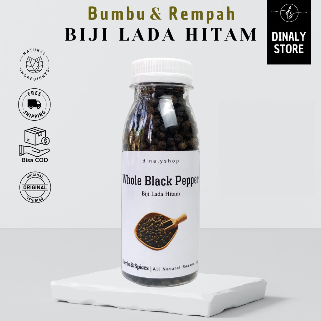 

BIJI LADA HITAM | WHOLE BLACK PEPPER | BUMBU DAPUR | BUMBU DAN REMPAH MURAH