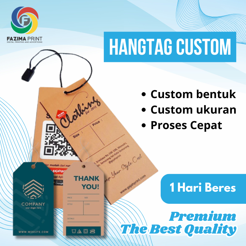 

Label Hangtag Baju / Hang Tag Baju / Hang Tag Custom / Hang Tag Premium