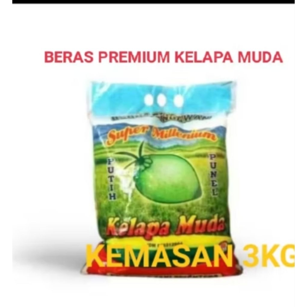 

Beras kelapa muda kemasan 3 kg kwalitas premium