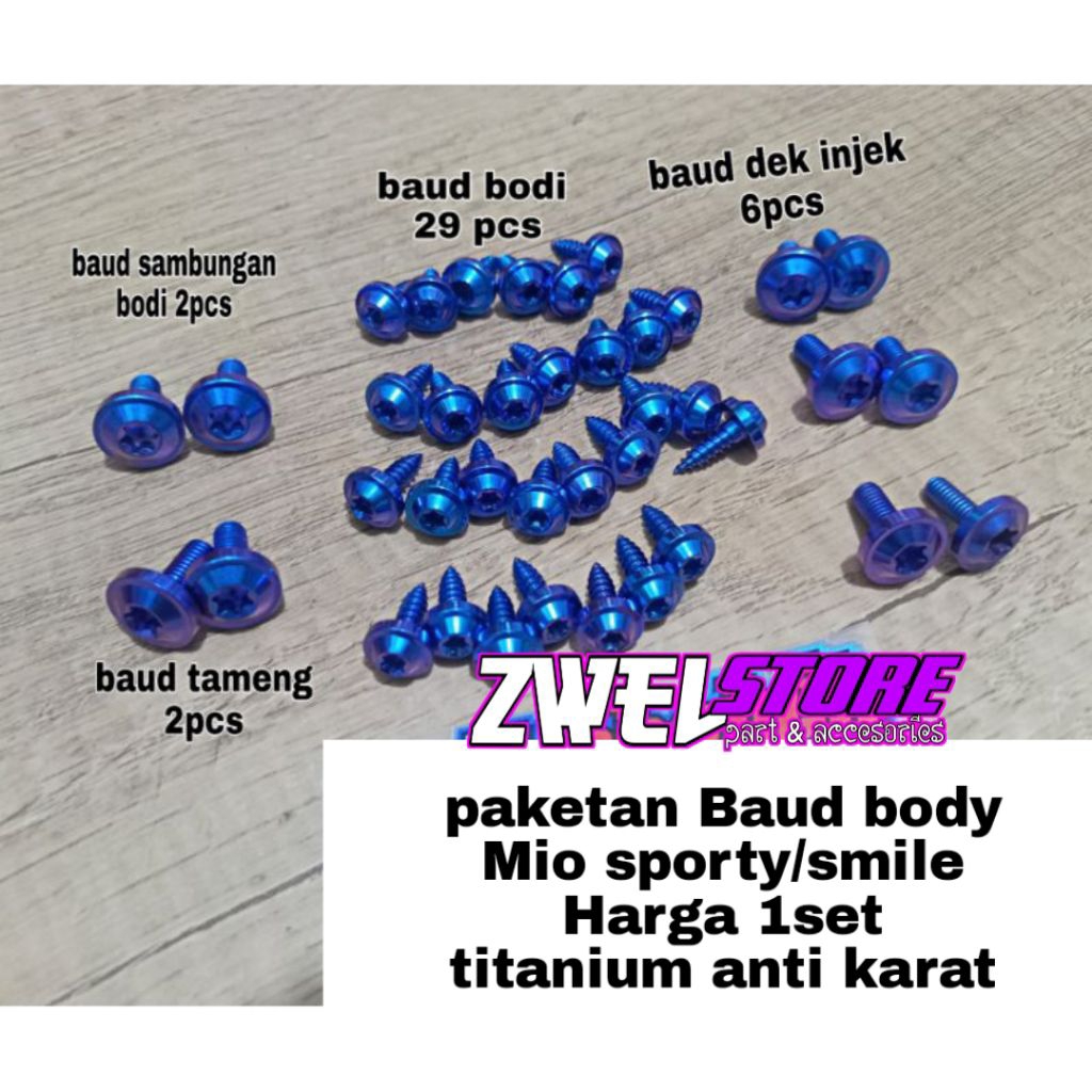 Baud TITANIUM Full body/bodi Mio smile mio sporty titanium ori vietnam