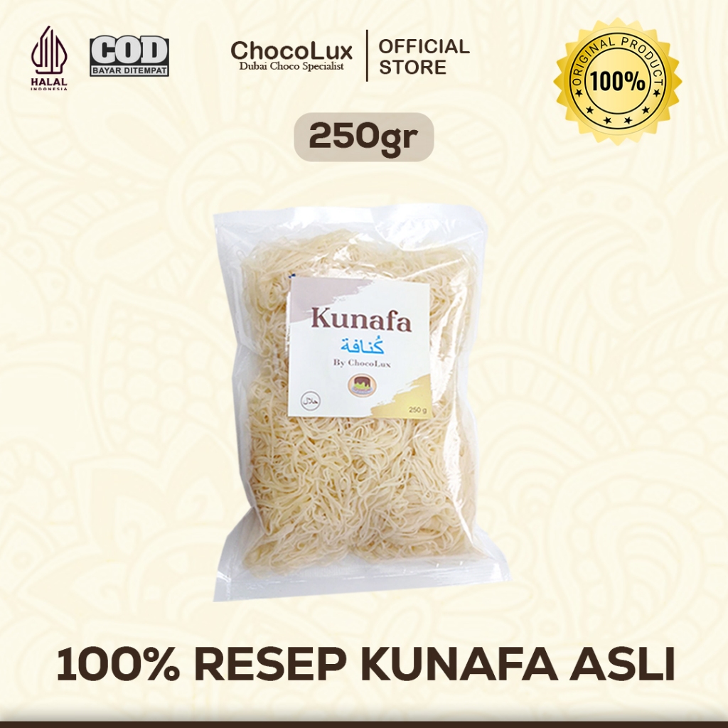 

Kunafa Pastry Frozen 250Gr / Kunafa Arab / Kataifi Untuk Dessert dan Coklat Dubai