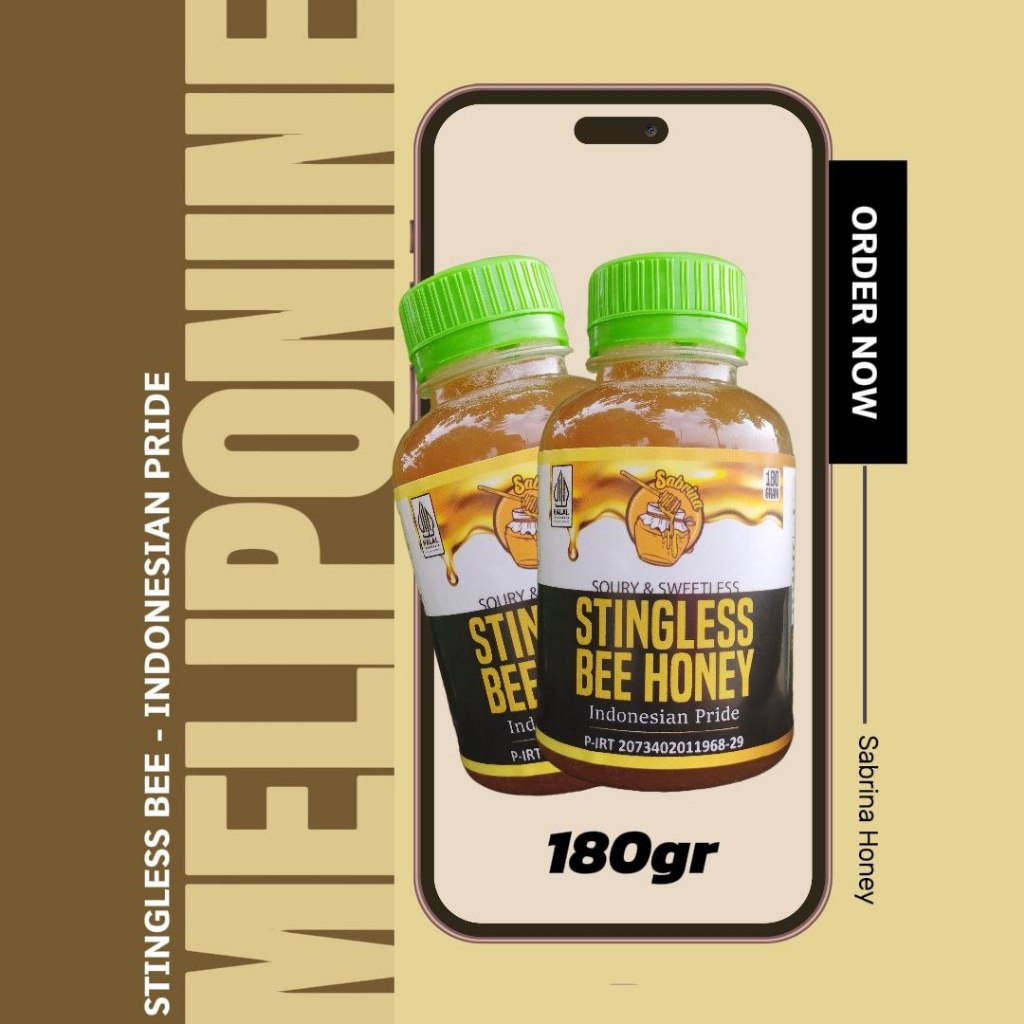 

Sabrina Stingless Bee Honey 180gr - 130ml | Bisa untuk diabetes melitus, meningkatkan stamina kejantanan, anti sembelit