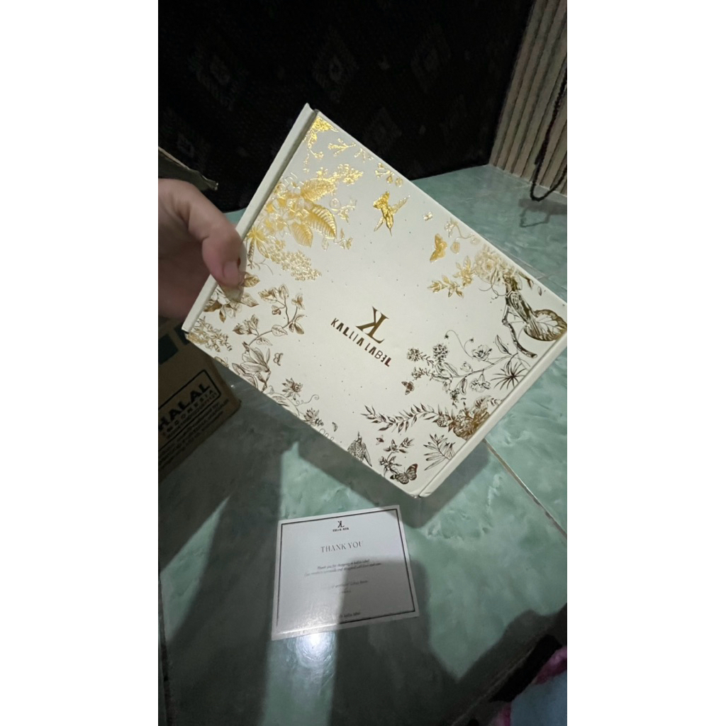 Box Jilbab kallia label / box scarf kallia label original