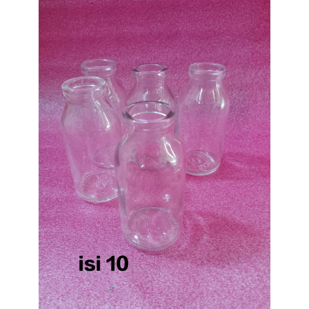 Botol kaca 100 ML ( isi 10 pcs) // Vas botol kaca // Vas kaca mini // Botol kaca // Botol kaca mini 