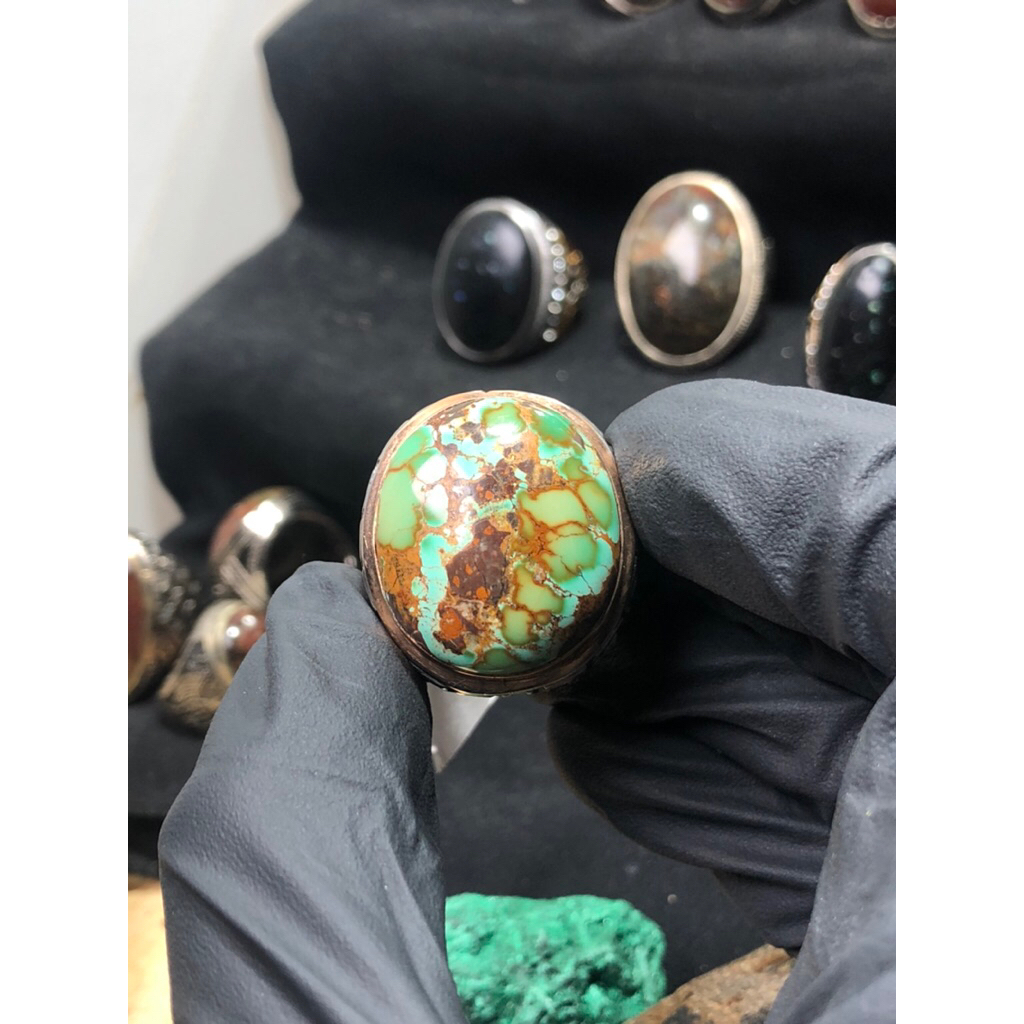 Batu Pirus Persia Gradasi Ring Perak